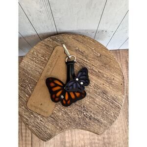 Butterfly Bag Charm Beautiful Leather Purse Charm Boho Charms Butterflies